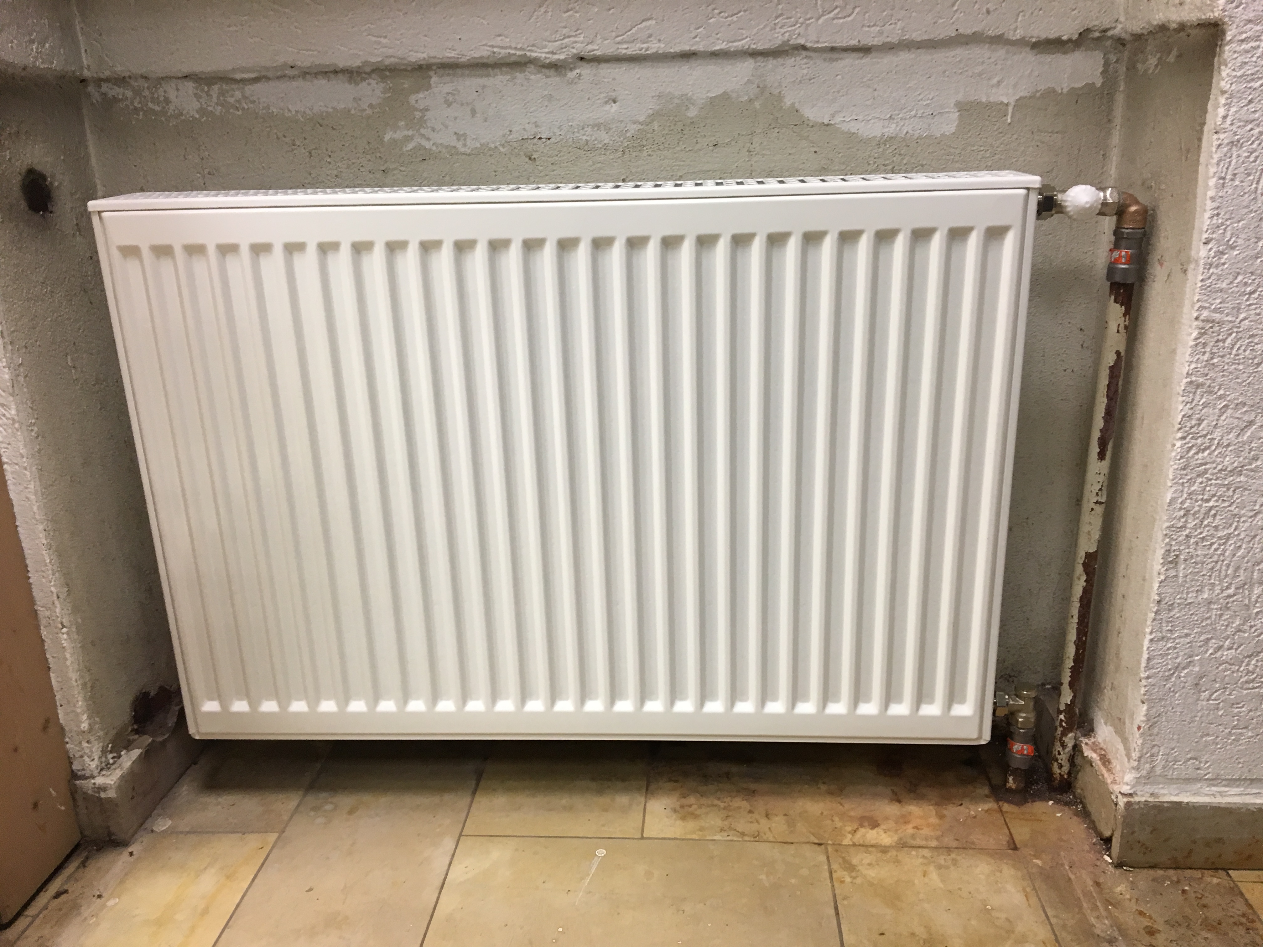 Heizkörper mit alter Eisenleitung